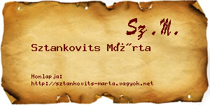 Sztankovits Márta névjegykártya