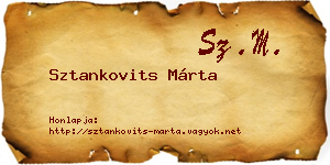 Sztankovits Márta névjegykártya